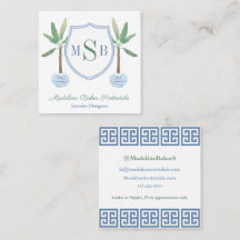 Árbol de plátano monograma del diseñador de interi