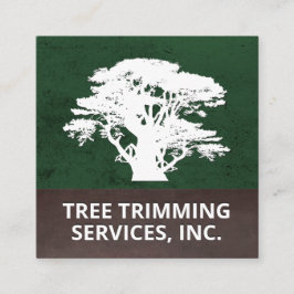 Tarjeta De Visita Cuadrada Árbol | Paisajismo