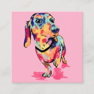 Tarjeta De Visita Cuadrada Arco iris