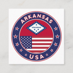 Tarjeta De Visita Cuadrada Arkansas