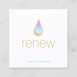 Tarjeta De Visita Cuadrada Aromaterapia Natural Skincare y Wellness Spa