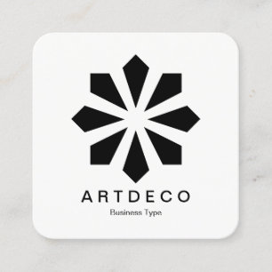 Tarjeta De Visita Cuadrada Art Deco