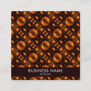 Tarjeta De Visita Cuadrada Arte abstracto moderno boho elegante dorado Patrón