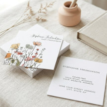 Arte de línea de flores silvestres boho con elegan