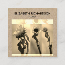 Tarjeta De Visita Cuadrada Artesanía artística del Collage de fotos de giraso