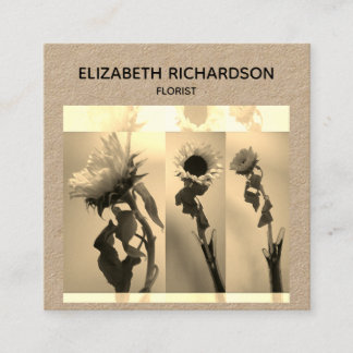 Tarjeta De Visita Cuadrada Artesanía artística del Collage de fotos de giraso