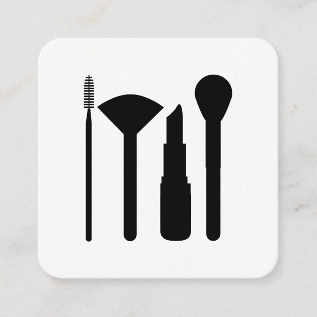 Tarjeta De Visita Cuadrada Artista de maquillaje (Anverso)