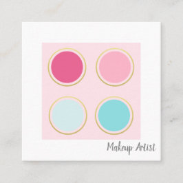Tarjeta De Visita Cuadrada Artista de maquillaje