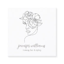 Artista de maquillaje con logotipo de belleza faci