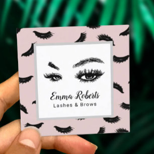 Tarjeta De Visita Cuadrada Artista de maquillaje de latidos Eyelash Rubor Pin