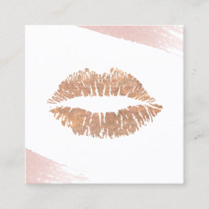Tarjeta De Visita Cuadrada Artista de maquillaje del movimiento del cepillo