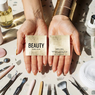 Tarjeta De Visita Cuadrada Artista de maquillaje elegante moderno del efecto