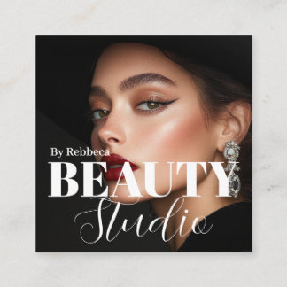 Tarjeta De Visita Cuadrada Artista de Maquillaje Estilista de Cabello Técnico