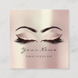 Tarjeta De Visita Cuadrada Artista de maquillaje Eyebrow Purpurina de Lash Oj