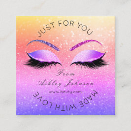 Tarjeta De Visita Cuadrada Artista de maquillaje golpea a Buagie Dall con cla