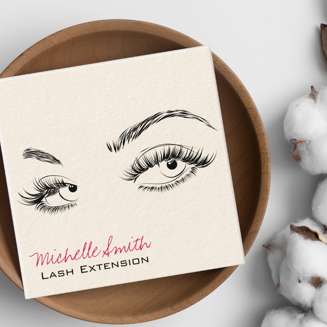 Tarjeta De Visita Cuadrada Artista de maquillaje golpea los ojos Código Qr bl (Subido por el creador)