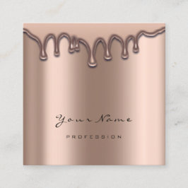 Tarjeta De Visita Cuadrada Artista de maquillaje Lápiz de ceja de ojos Purpur