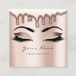 Tarjeta De Visita Cuadrada Artista de maquillaje Lash de Cera de Ojos Purpuri