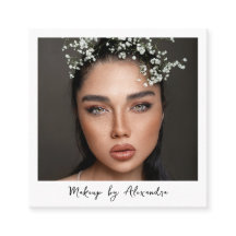 Artista de Maquillaje Moderno Foto Letra Elegante