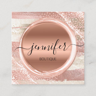 Tarjeta De Visita Cuadrada Artista de maquillaje profesional con logotipo de