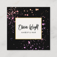 Artista de maquillaje salpicaduras rosas guión de 