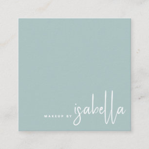 Tarjeta De Visita Cuadrada Artista minimalista guión maquillaje artista Dusty