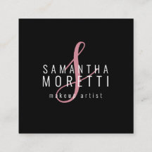 Artista moderno de maquillaje rosa negro