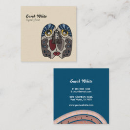 Tarjeta De Visita Cuadrada Artista profesional único moderno