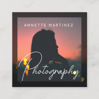Tarjeta De Visita Cuadrada Artistic photo in photo style photography