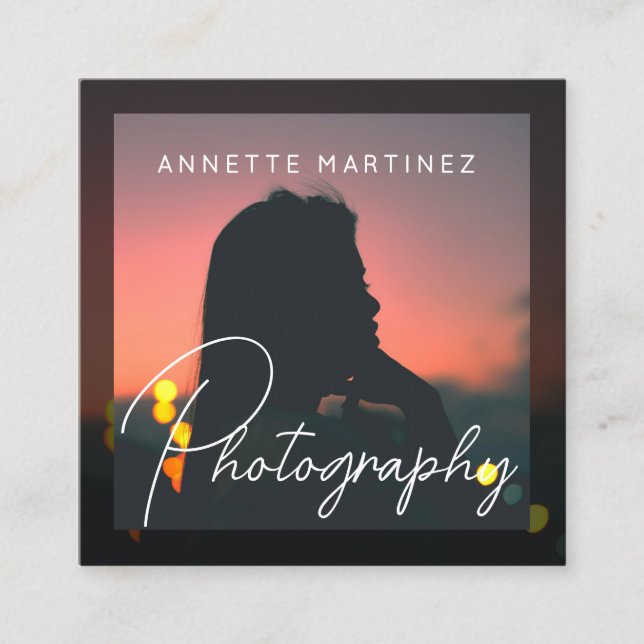 Tarjeta De Visita Cuadrada Artistic photo in photo style photography  (Anverso)