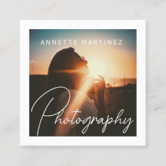 Tarjeta De Visita Cuadrada Artistic photo white frame photography