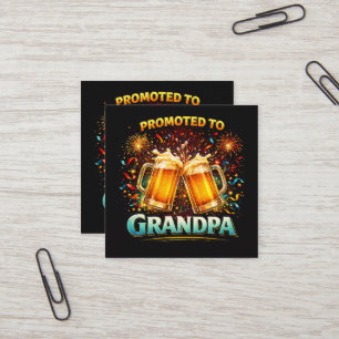 Tarjeta De Visita Cuadrada Ascendido a Abuelo Futuro