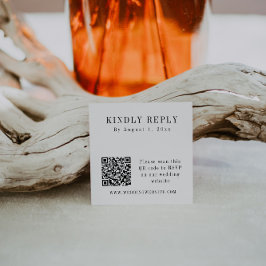 Tarjeta De Visita Cuadrada ASPEN Tarjeta cuadrada de código QR Minimalista mo