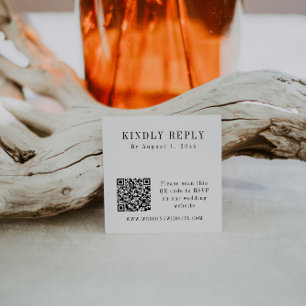 Tarjeta De Visita Cuadrada ASPEN Tarjeta cuadrada de código QR Minimalista mo