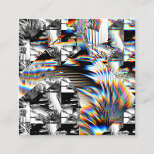 Tarjeta De Visita Cuadrada Ataque con arco iris