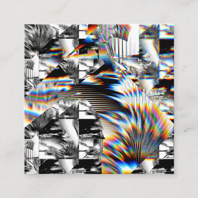 Tarjeta De Visita Cuadrada Ataque con arco iris (Anverso)
