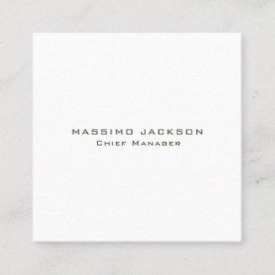 Tarjeta De Visita Cuadrada Atractivo Moderno Minimalista Mate Elegante