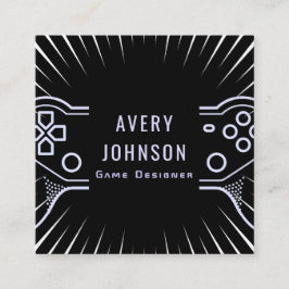 Tarjeta De Visita Cuadrada Audaz Juego Artsy de Videojuegos Prueba Joypad Mod