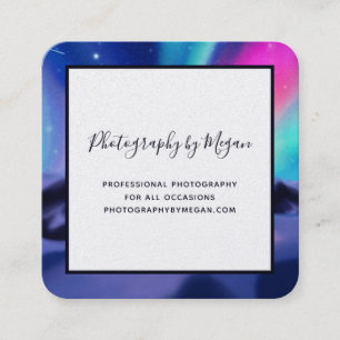 Tarjeta de visita cuadrada Aurora Dreams Square