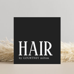 Tarjeta De Visita Cuadrada Autobús cuadrado elegante estilo cabello blanco ne