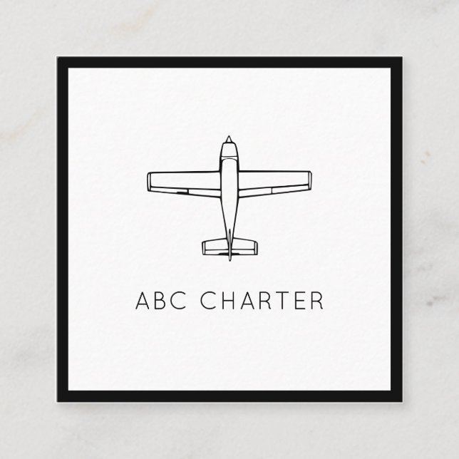 Tarjeta De Visita Cuadrada Aviación aérea (Anverso)