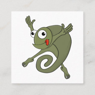 Tarjeta De Visita Cuadrada Awesome Chameleon