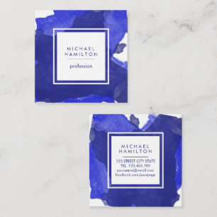 TARJETA DE VISITA CUADRADA AZUL DERIVADO DEL COLOR DEL AGUA ARTÍSTICO MODERN