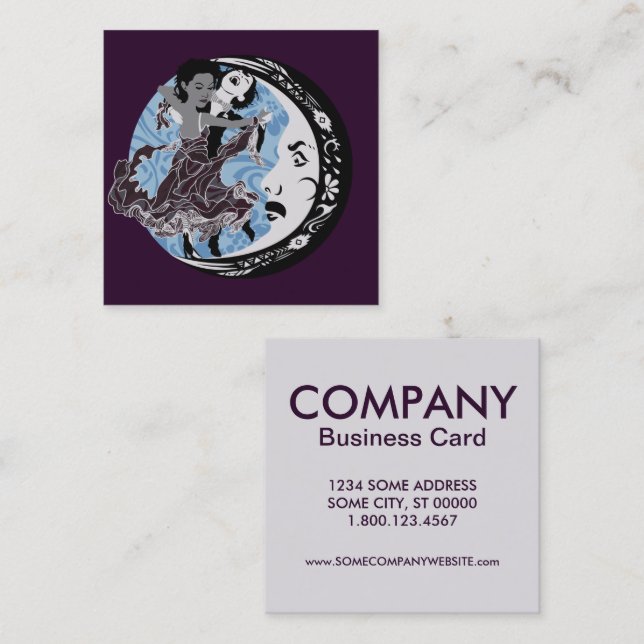 Tarjeta De Visita Cuadrada bailar con tu oscuridad (Anverso / Reverso)