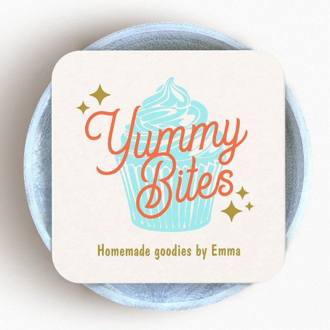 Tarjeta De Visita Cuadrada Baker de pastelitos modernos (Subido por el creador)