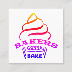 Tarjeta De Visita Cuadrada Bakers Gonna Bake