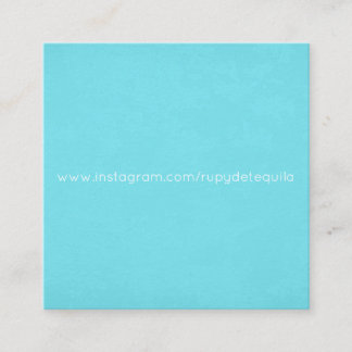 Tarjeta De Visita Cuadrada Bambi Retro Blue