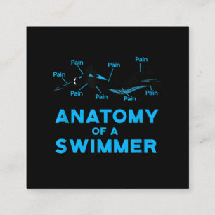 Tarjeta De Visita Cuadrada Bañador Regalos Anatomía De Un Nadador