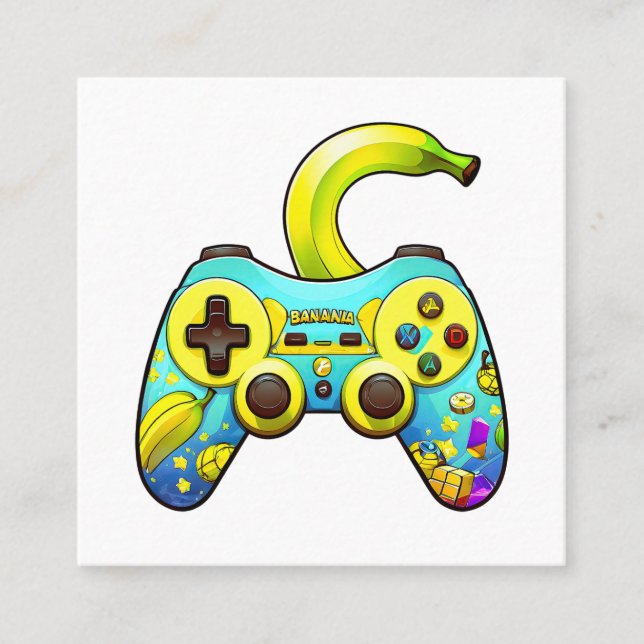 Tarjeta De Visita Cuadrada Banana controlada 01 (Anverso)