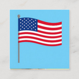 Tarjeta De Visita Cuadrada bandera americana